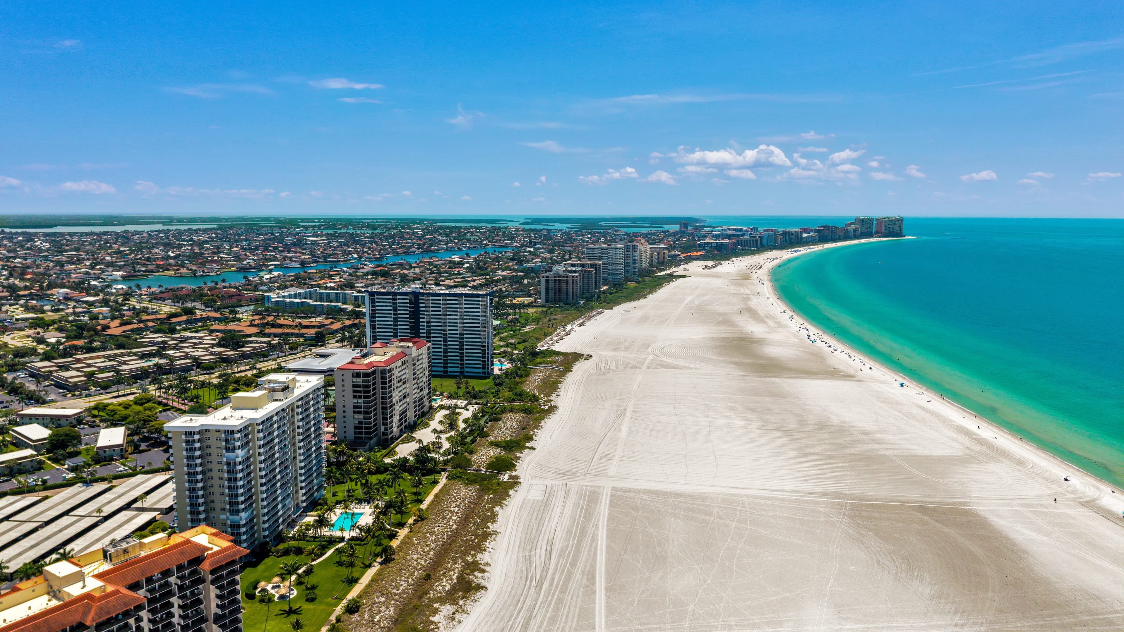 Wide Marco Island beach view