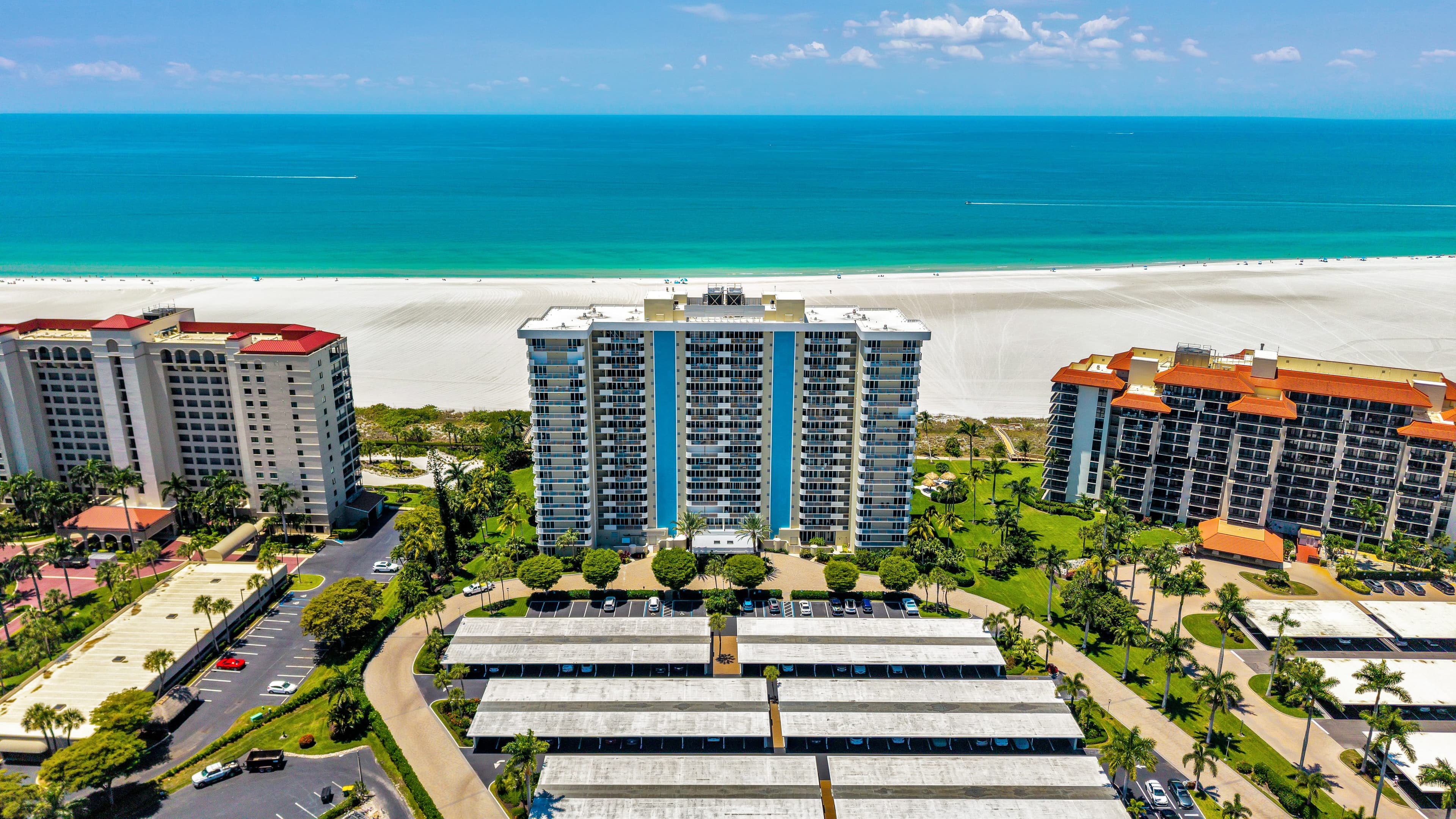 Admiralty building located right on the beach